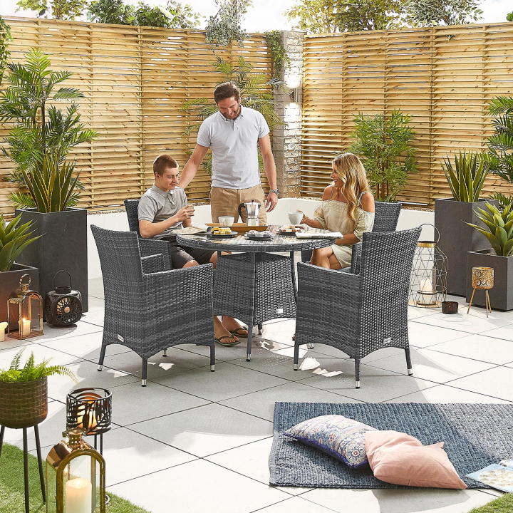 Amelia 4 Seat Rattan Dining Set