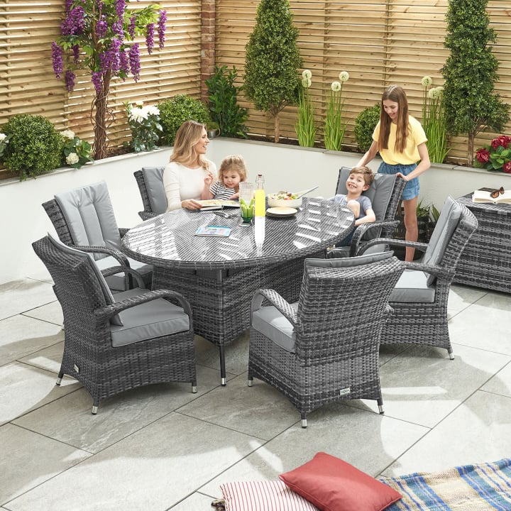 Olivia 6 Seat Rattan Dining Set