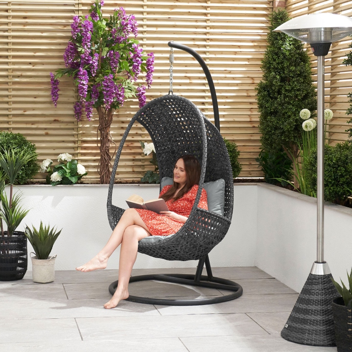 Rattan Single Suspended Lounging Egg Chair