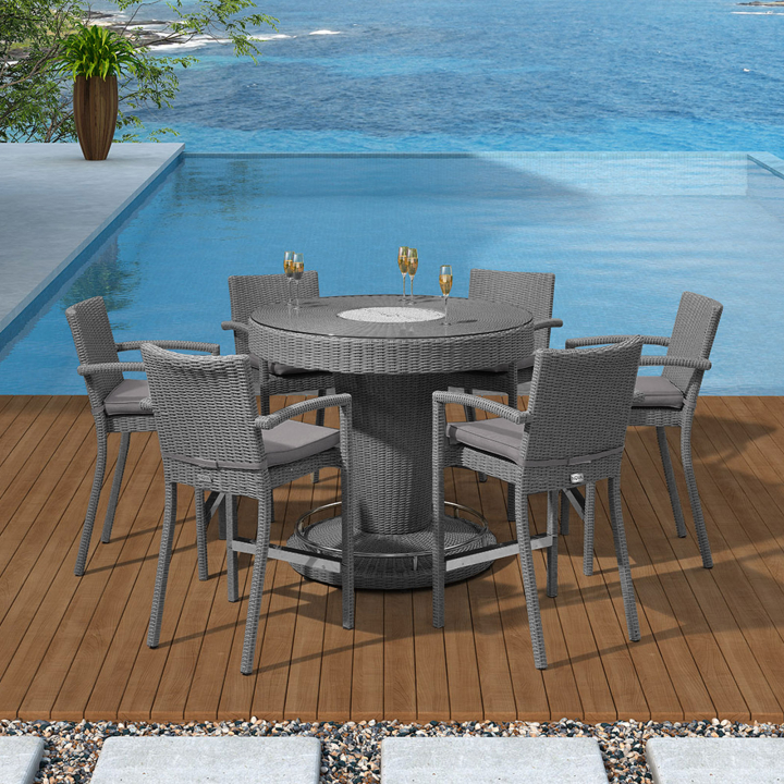 Heritage Henley 6 Seat Rattan Bar Set