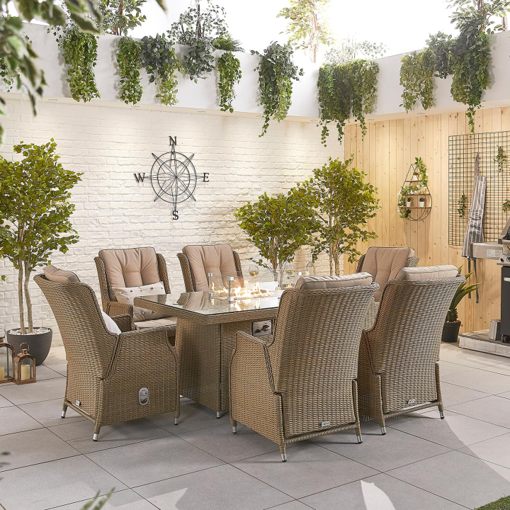 Carolina 6 Seat Rattan Dining Set