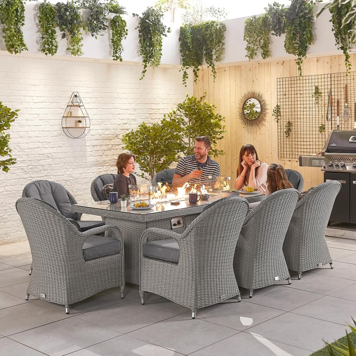 Leeanna 8 Seat Rattan Dining Set