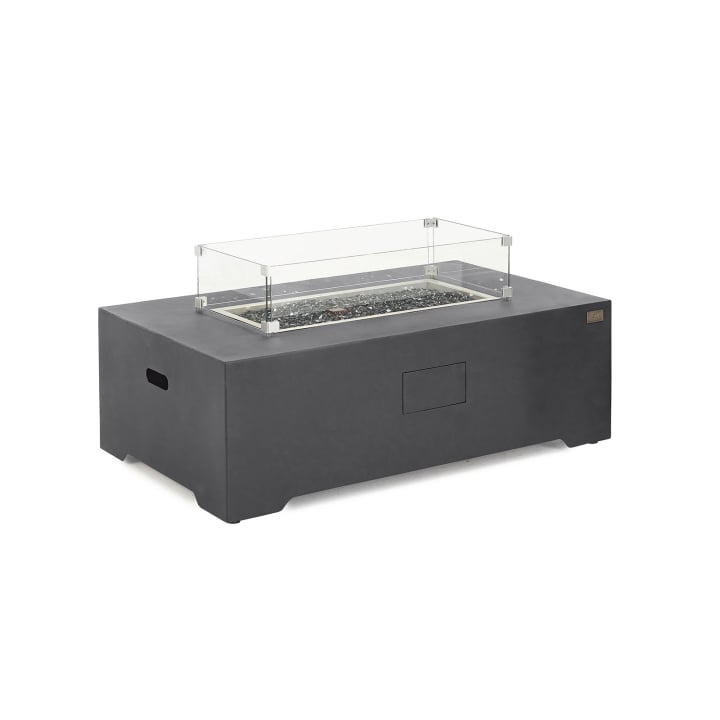 Mars Rectangular Aluminium Gas Fire Pit Table