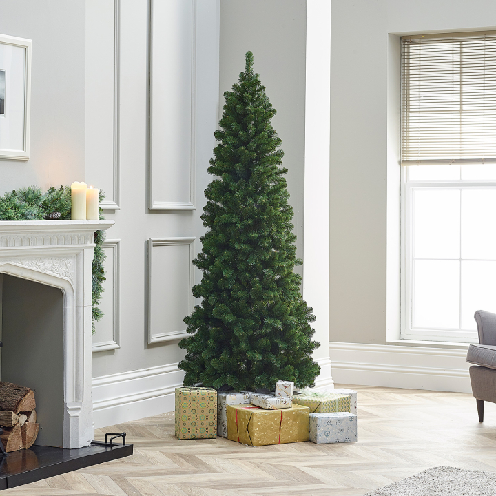 Slim Balsam Fir Green Christmas Tree