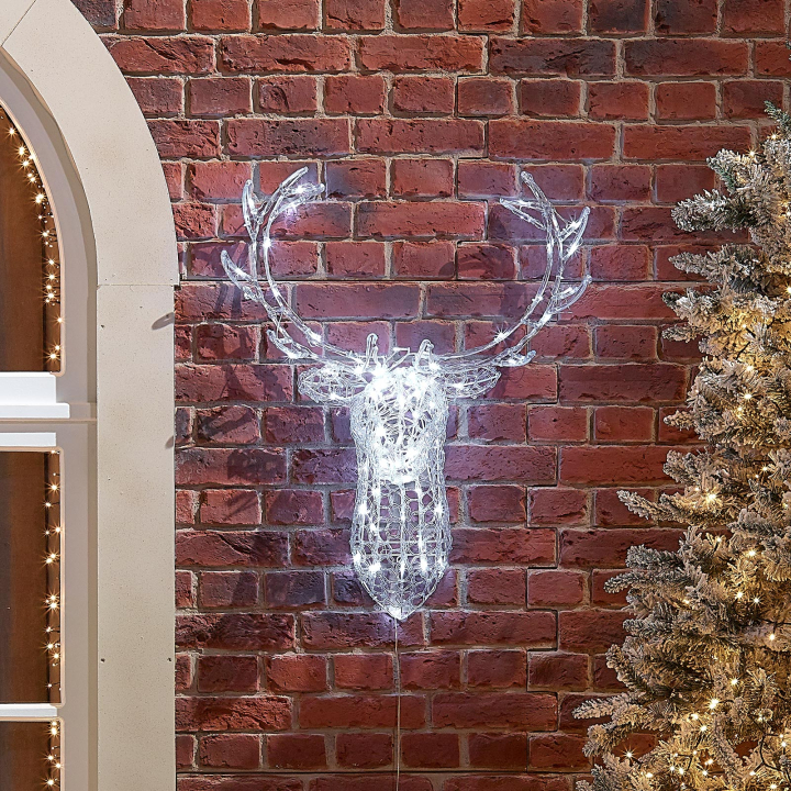 Acrylic LED Wall Hanging Stag Head Reindeer Decoration