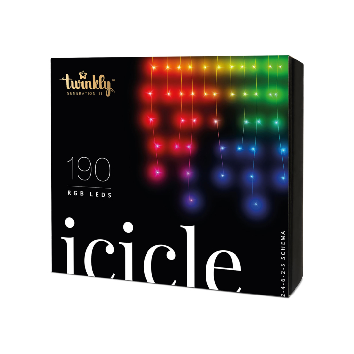 Twinkly 190 LEDs Christmas Icicle Lights