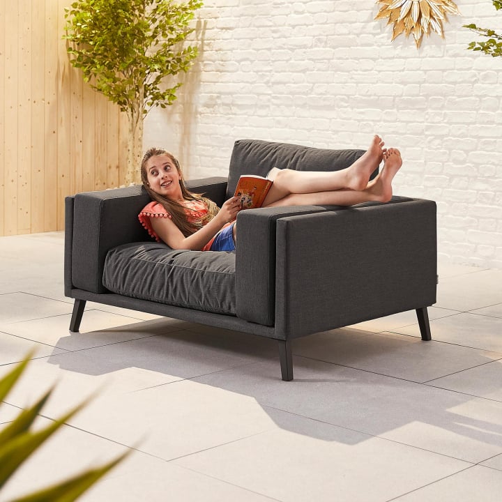 Infinity All Weather Fabric Aluminium Lounging Armchair