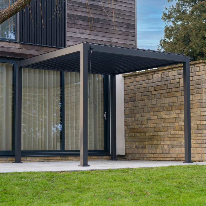 Legacy Aluminium Metal Pergola in Graphite Grey