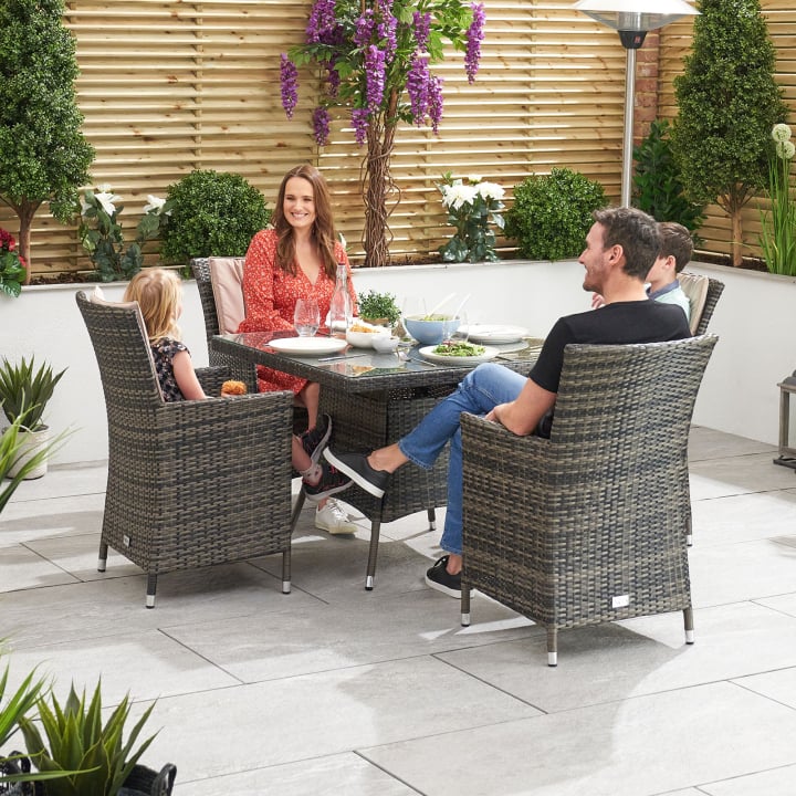 Sienna 4 Seat Rattan Dining Set