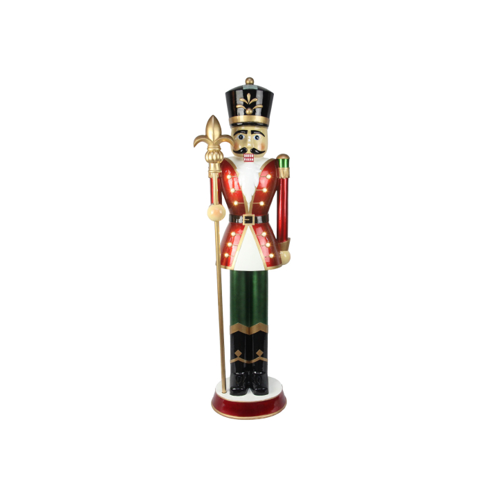 4ft Norbert Christmas Nutcracker Figure with Staff