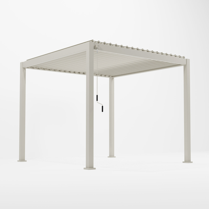 Titan Aluminium Metal Pergola in Pebble