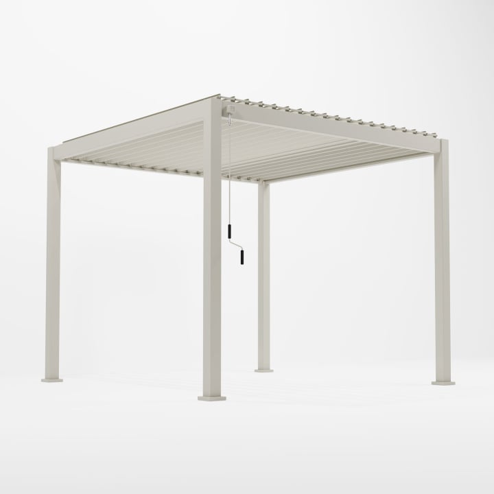 Titan Aluminium Metal Pergola in Pebble