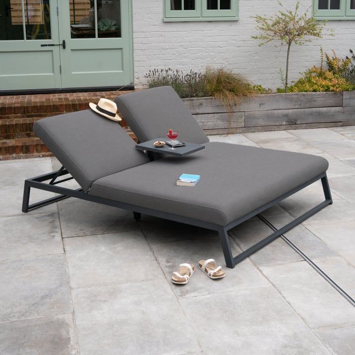 Dani All Weather Fabric Aluminium Sun Lounger