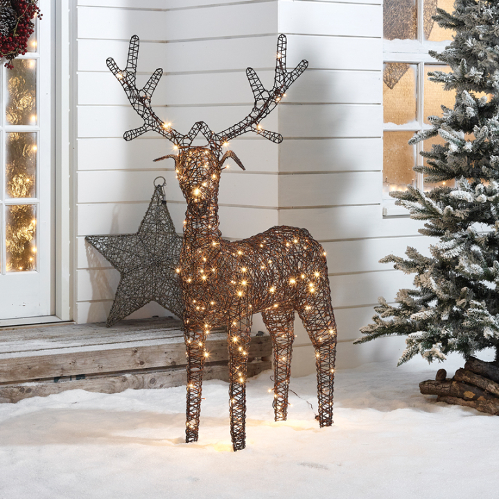 150cm Rattan Christmas Reindeer Figure