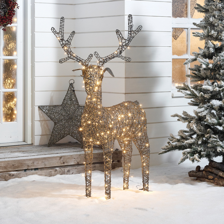 150cm Rattan Christmas Reindeer Figure