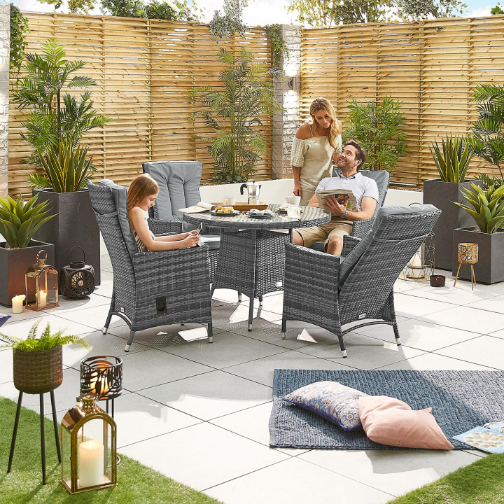 Ruxley 4 Seat Rattan Dining Set