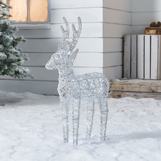 80cm Rattan Christmas Reindeer Figure