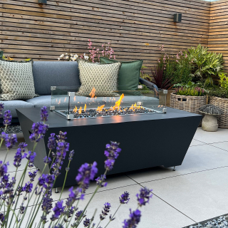 Neptune Rectangular Aluminium Gas Fire Pit Table