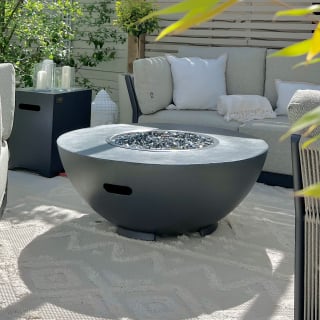 Saturn Round Aluminium Gas Fire Pit Table