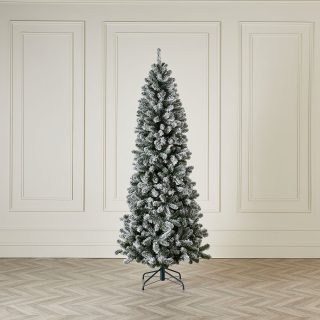 Slim Balsam Fir Green Frosted Christmas Tree