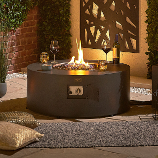 Jupiter Round Aluminium Gas Fire Pit Table