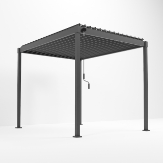 Shadow Metal Pergola in Graphite Grey