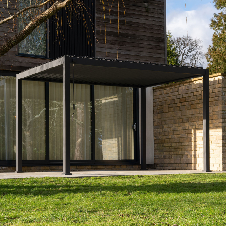 Legacy Aluminium Metal Pergola in Graphite Grey