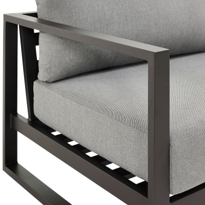 Alessandria Aluminium Lounging Armchair in Graphite Grey