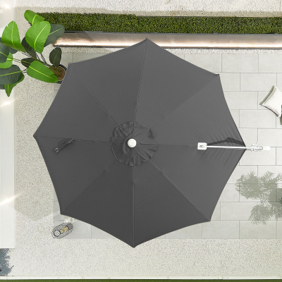 Apollo 3.0m Round Aluminium Cantilever Parasol - Grey Canopy and White Frame