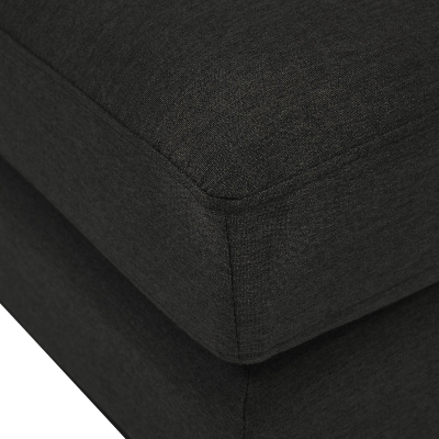 Eden All Weather Fabric Aluminium Lounging Footstool in Charcoal Grey