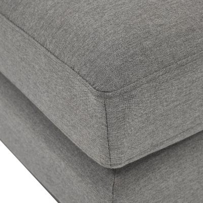 Eden All Weather Fabric Aluminium Lounging Footstool in Ash Grey