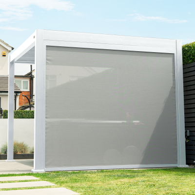 Halo Textilene Side Screen - 3.0m in Chalk White