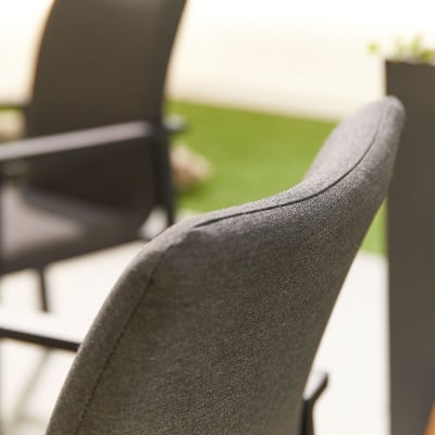 Hugo All Weather Fabric Dining Chair - Set of 4 in Charcoal Grey