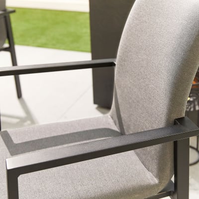 Hugo All Weather Fabric Dining Chair - Set of 6 in Ash Grey