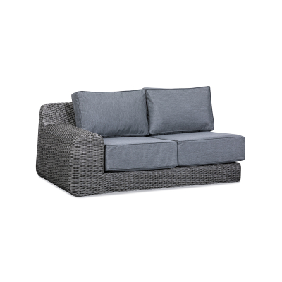 Luxor Rattan Lounging Right Handed Piece in Slate Grey