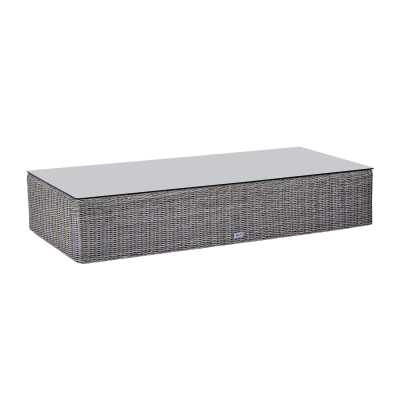 Luxor Rattan Rectangular Coffee Table in White Wash