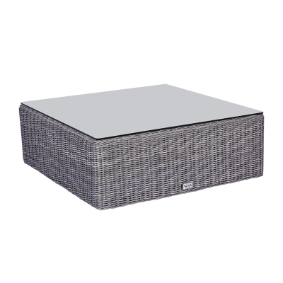 Luxor Rattan Square Coffee Table in White Wash