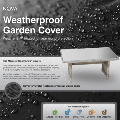 Winter Cover for Rectangular Lounge Dining Table