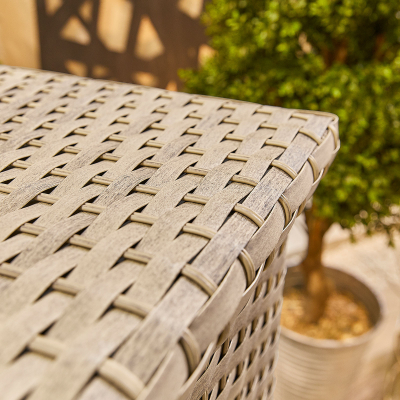 Large Rattan Storage Box in Oyster