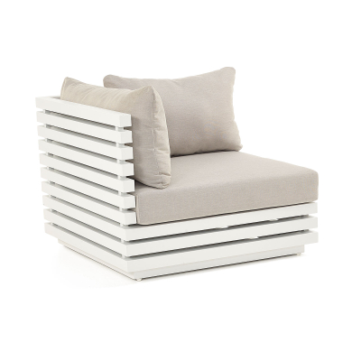 San Marino Aluminium Lounging Middle Piece in Chalk White