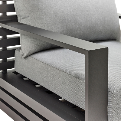 San Marino Aluminium Lounging Armchair in Graphite Grey