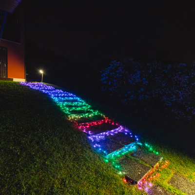 Twinkly 400 LEDs Christmas String Lights with Black Cable in Full Spectrum Multi Colour