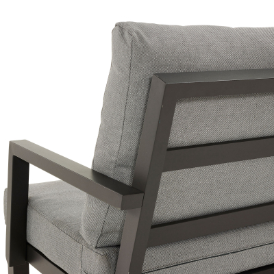 Vogue Aluminium Lounge Dining Armchair in Graphite Grey