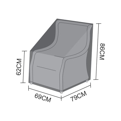 Winter Cover for High Back Lounging Armchair