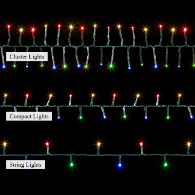 480 LEDs Christmas Cluster Lights in Multi Colour