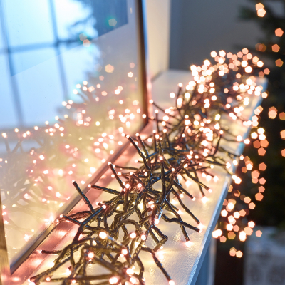 960 LEDs Christmas Cluster Lights in Copper Glow