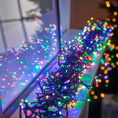 1500 LEDs Christmas Cluster Lights in Multi Colour