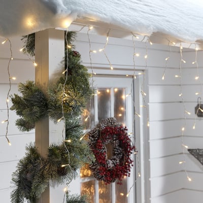 960 LEDs Christmas Icicle Lights in Warm White