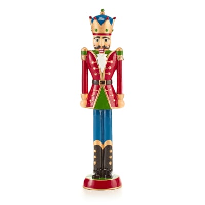 3ft Norbert Christmas Nutcracker Figure in Pillar Box Red