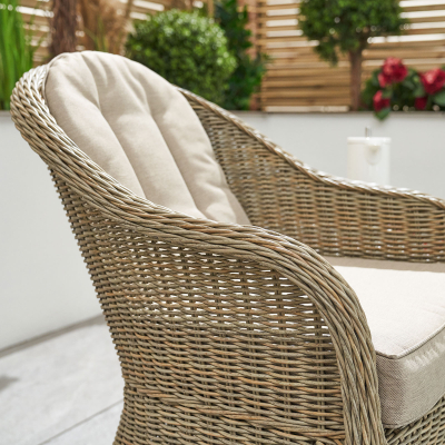 Isabella Rattan 3 Piece Lounging Set in Willow